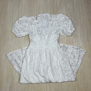 NWT Sugarlips Baltic Born White Fleur De Lis Romantic Garden Party Midi Dress XS